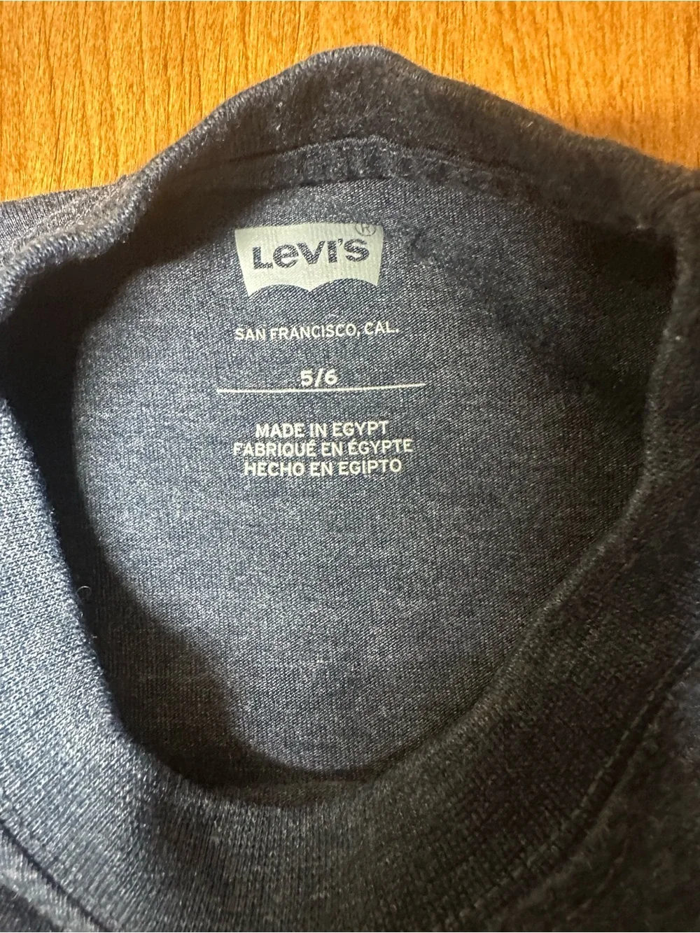 Levi's Heather Gray Tee with Red Brand Tab